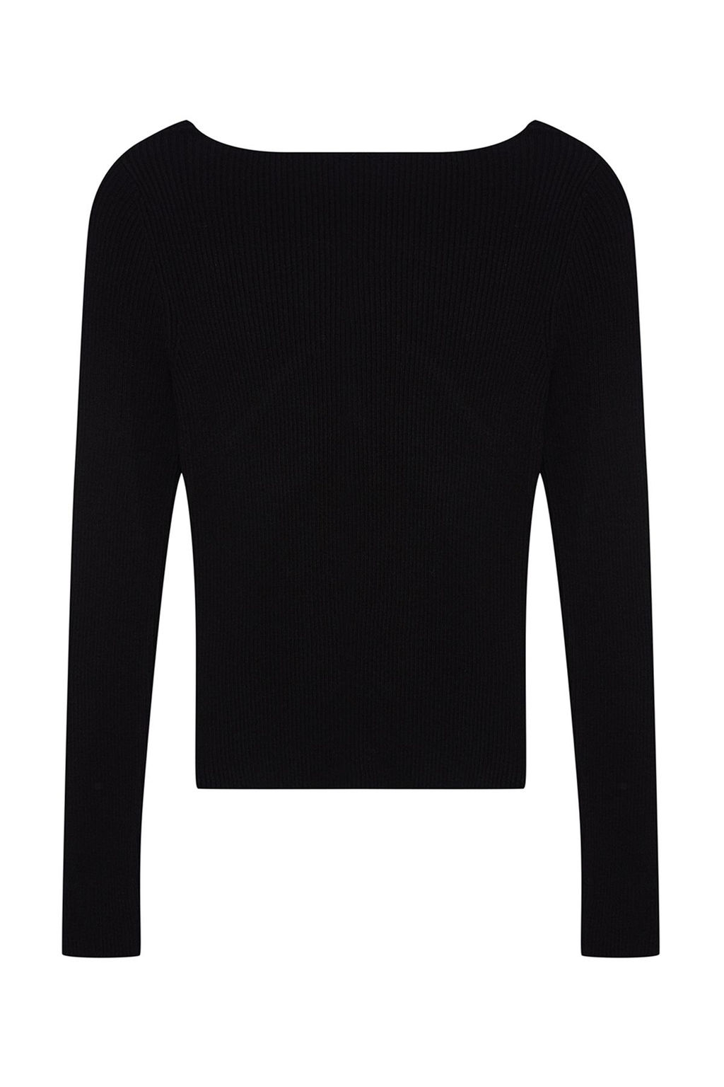 Siyah Merserize Gorunumlu Premium Iplik/Ozel Iplik Kurdele/Fiyonk Detayl? Triko Kazak TWOAW25KZ00207 - Trendyolmilla фото 7