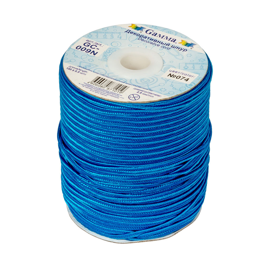 Шнур Gamma 2.5 мм GC-009N декоративный 100 м 0.5 м
