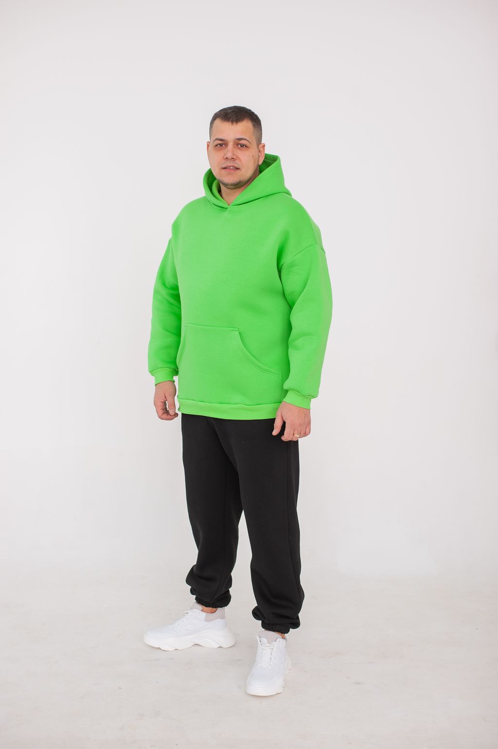 Толстовка мужская Худи салатовый начес - Марлен фото 6