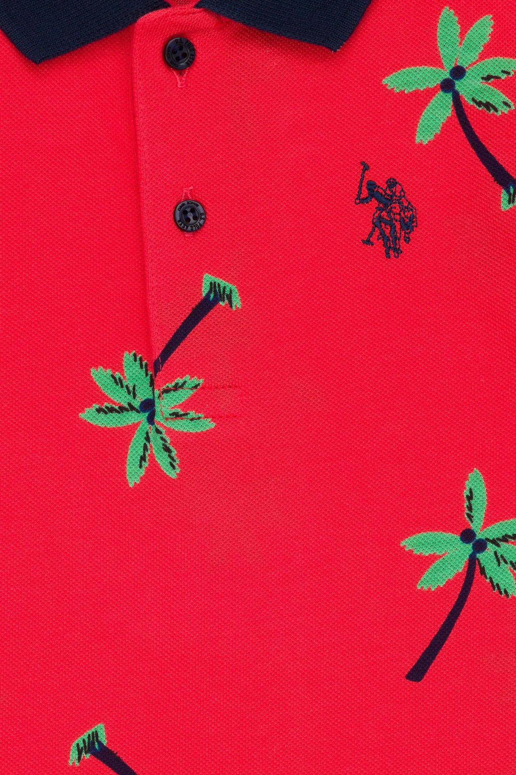 Футболка-поло U.S. Polo Assn оранжевая из хлопка  фото 6