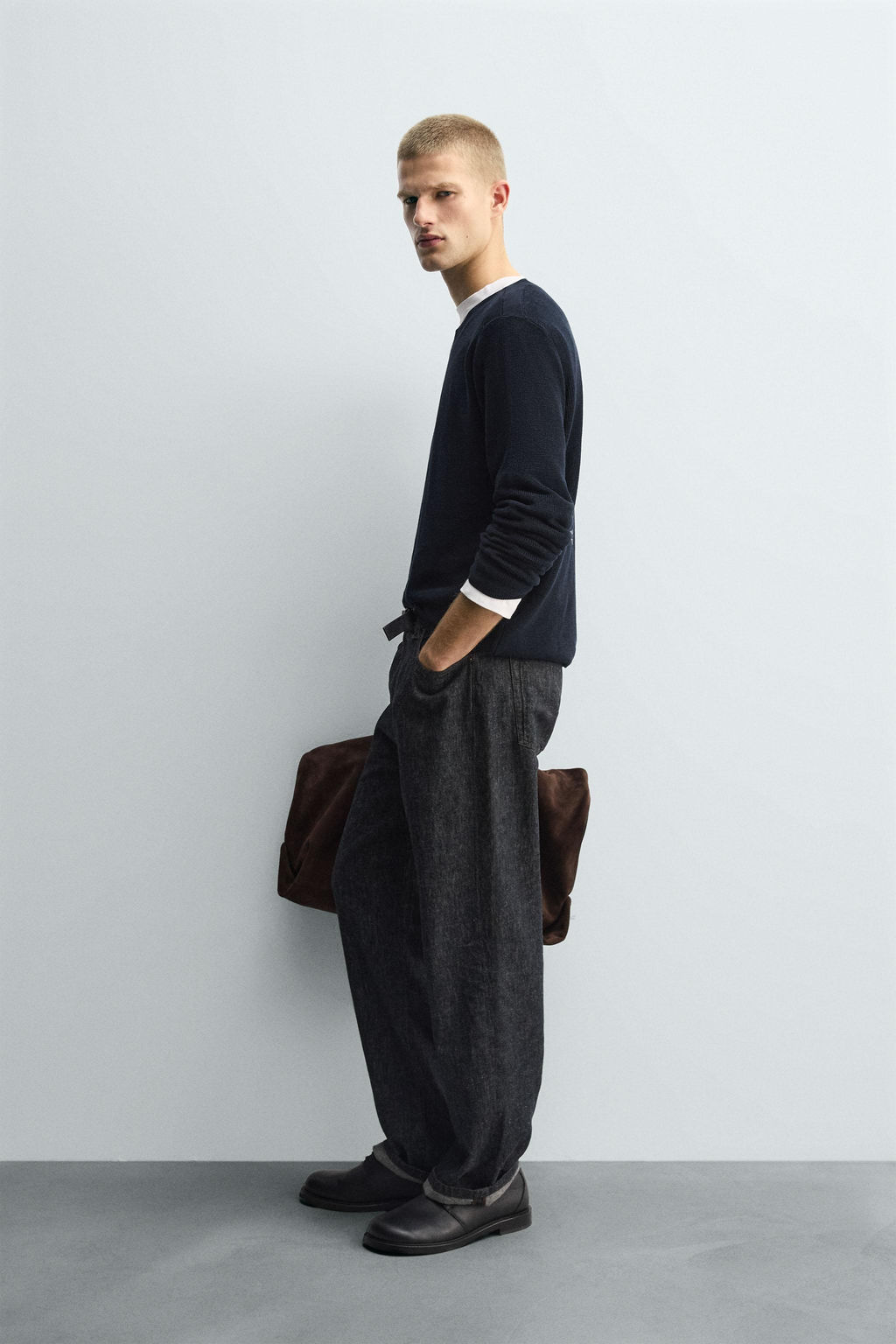 TEXTURED SWEATER WITH MERCERISED FINISH - Zara фото 4