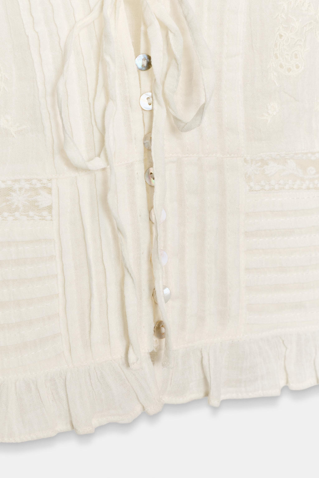 EMBROIDERED TIE TOP - Zara фото 15