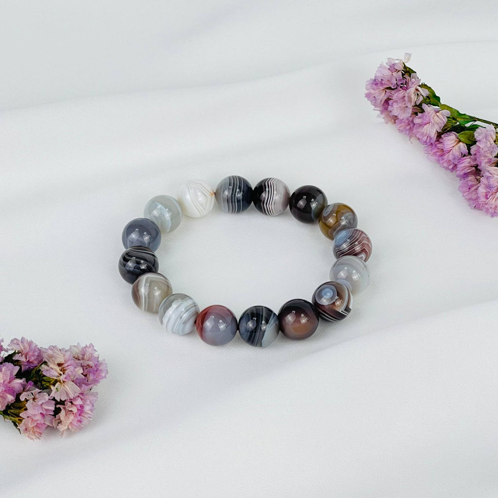 Браслет из ботсванского Агата 17,5 см