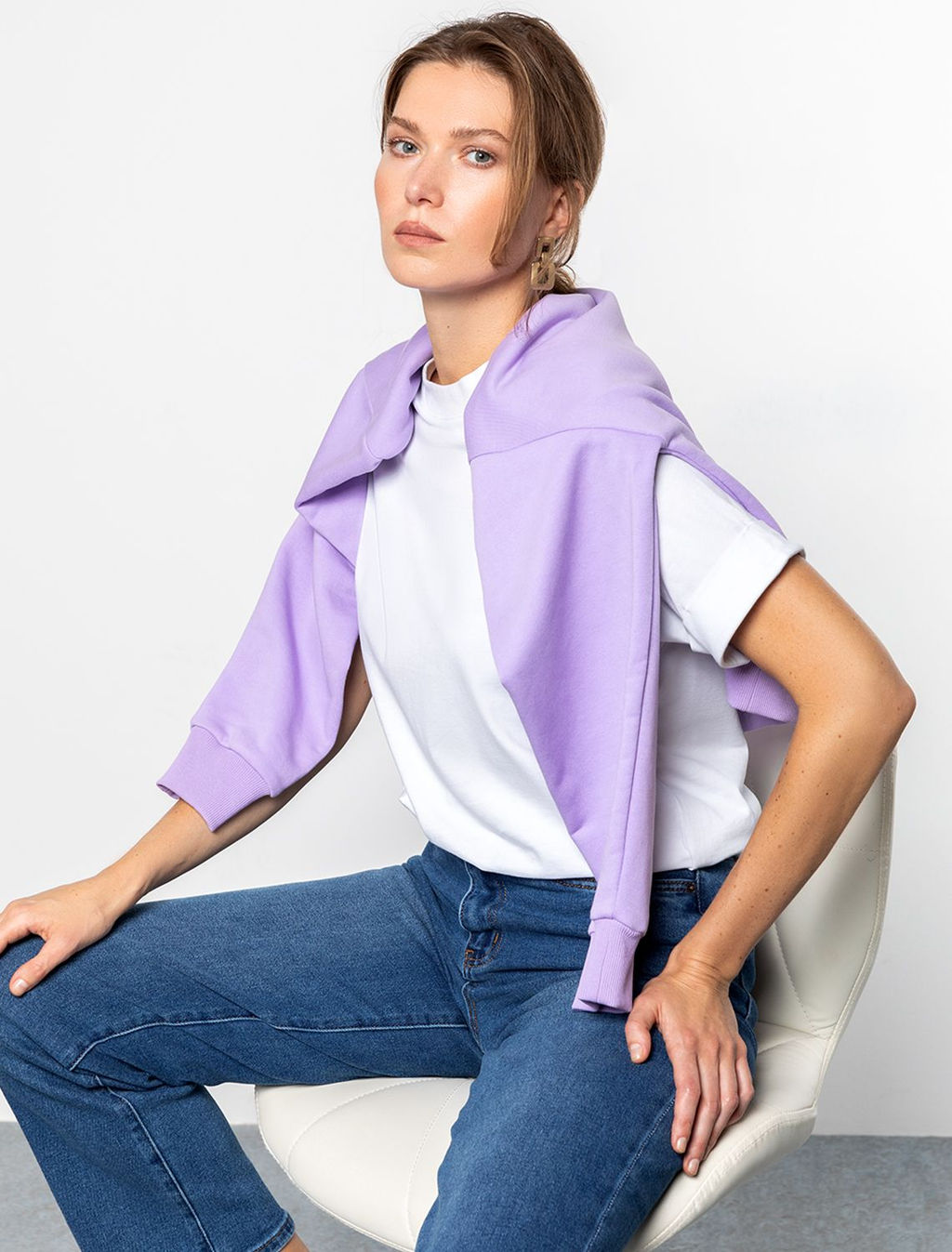 Футболка из премиального хлопка с эластаном - Vilatte фото 5