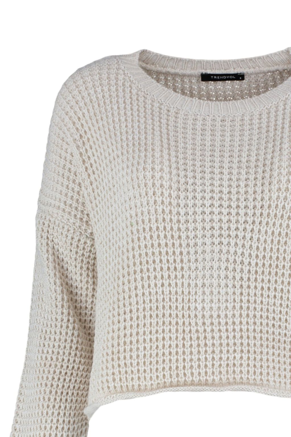 Tas Crop Genis Kal?p Triko Kazak TWOAW23KZ01193