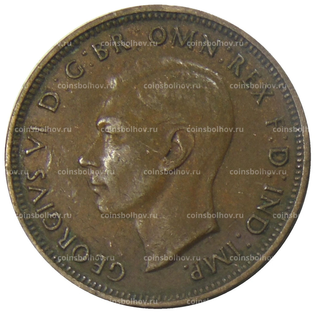 1/2 пенни 1938 года Австралия