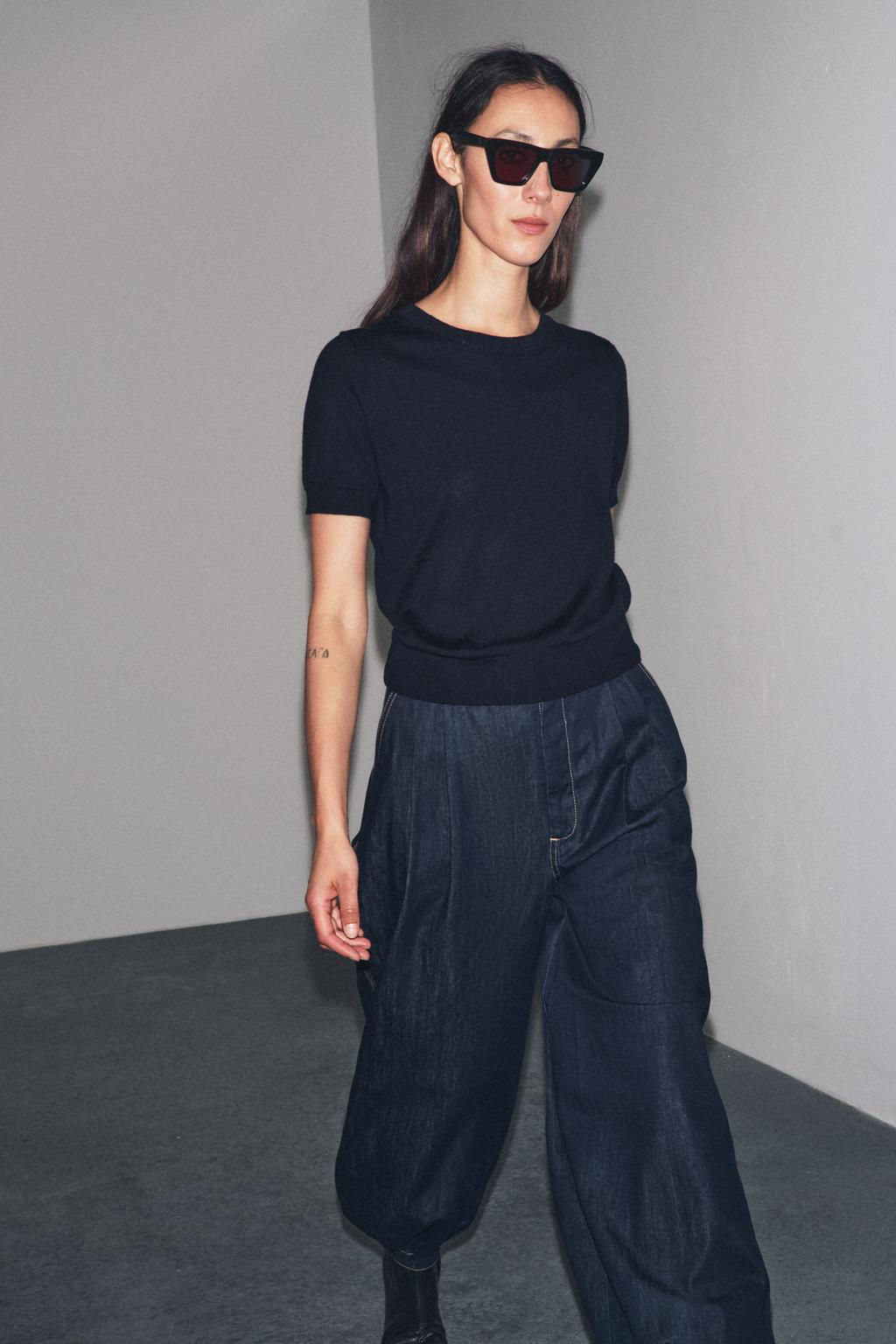100% WOOL SHORT SLEEVE TOP - Zara фото 2