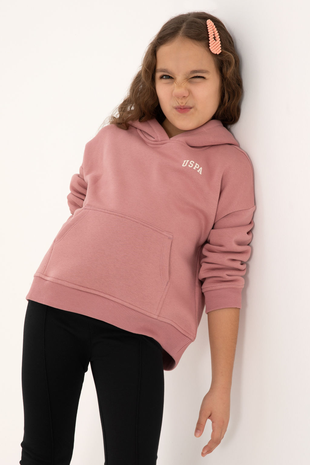 K_z _ocuk Orkide Kap__onlu _ardonlu Basic Sweatshirt Sepette S_rpriz _ndirim - U.s. polo assn фото 5