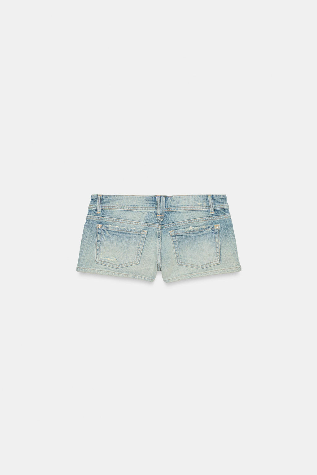 SHORTS MINI DENIM TRF TIRO BAJO / Azul claro - Zara фото 6