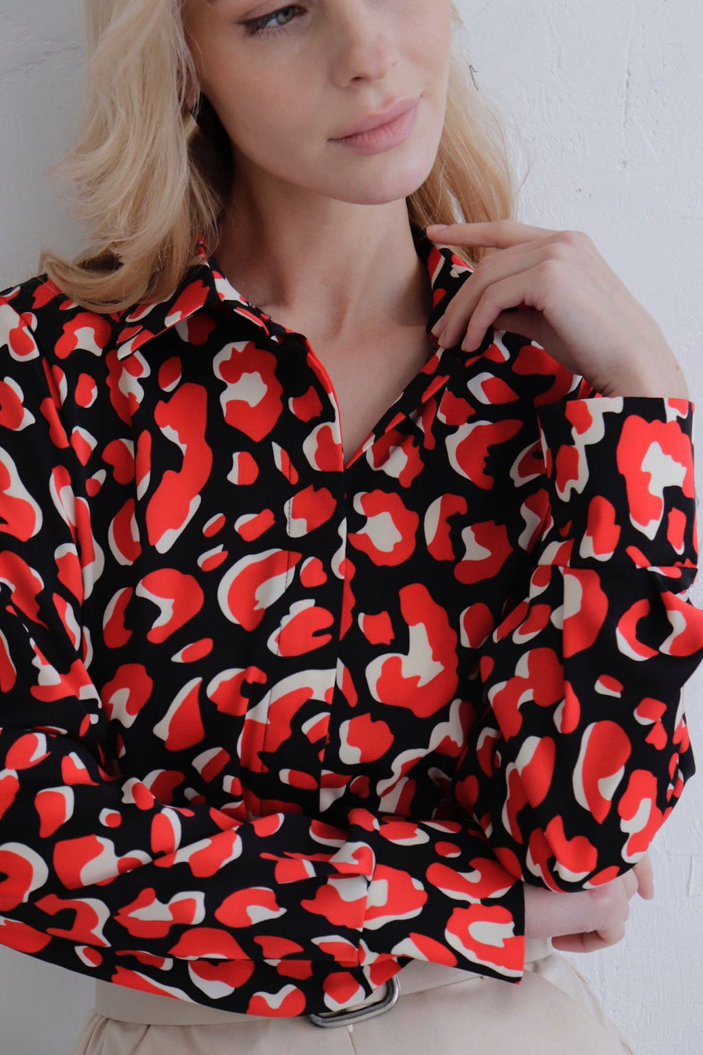 11538 Рубашка с супатной застёжкой красно-чёрная - Martichelli фото 5