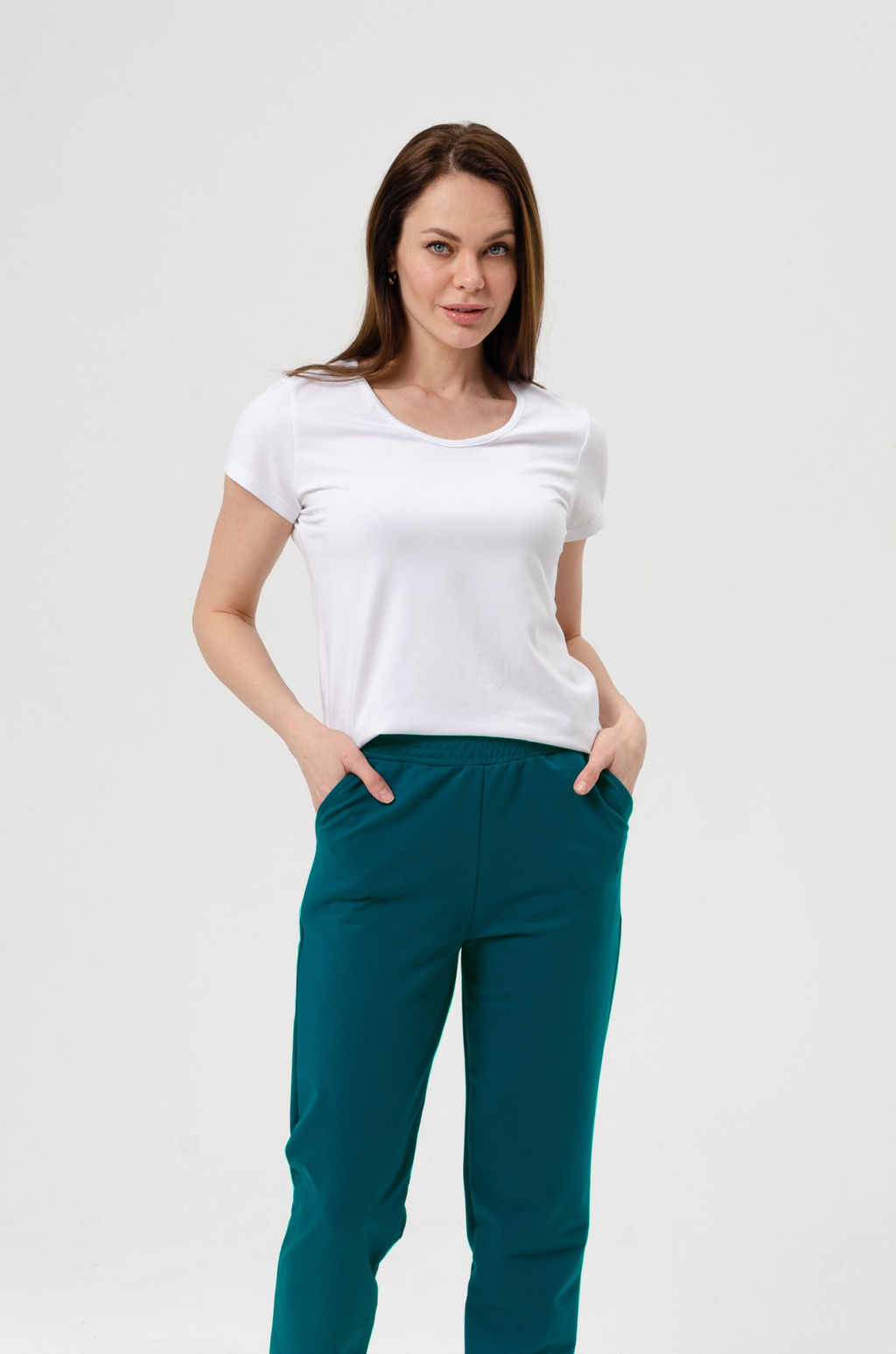 Джоггеры микс Цвет:Изумрудный