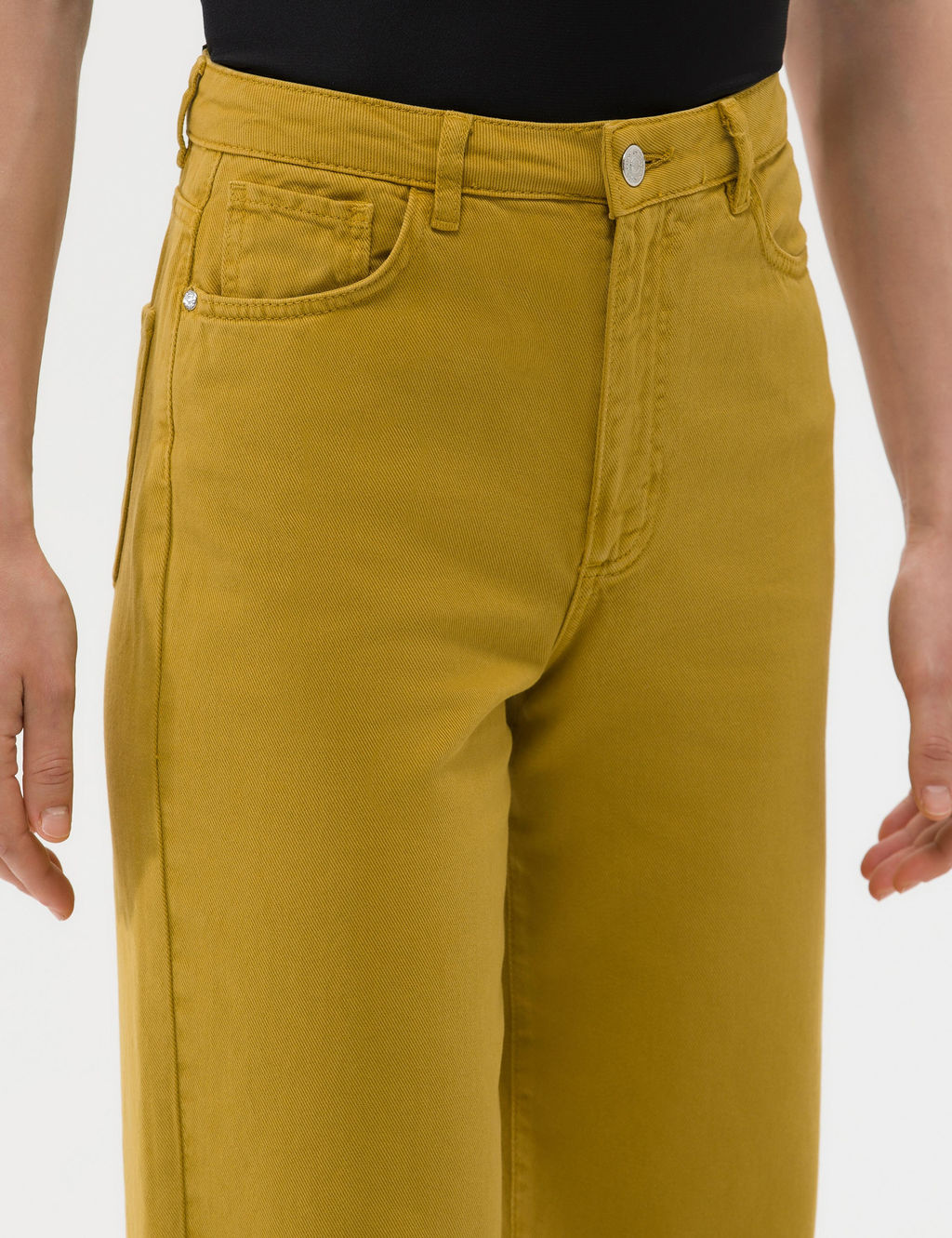 Ye_il High Waist Flare Fit Jean Pantolon