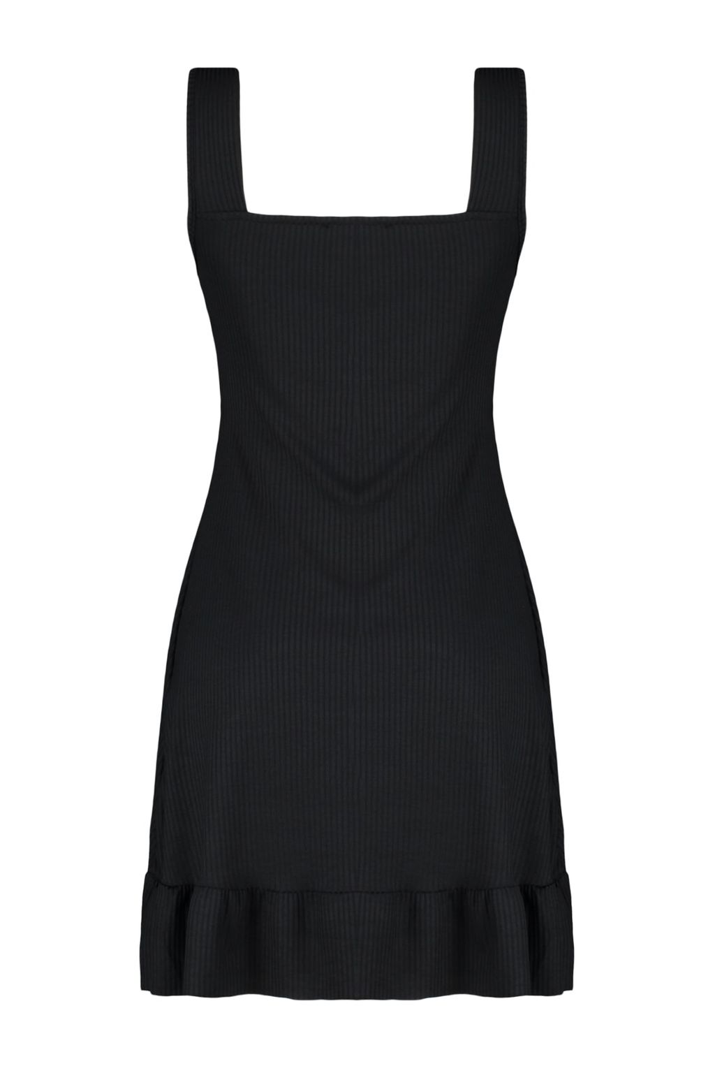 Siyah*001 Kare Yaka Volanl? A-Line Mini Orme Mini Elbise TWOSS23EL00348 - Trendyolmilla фото 18