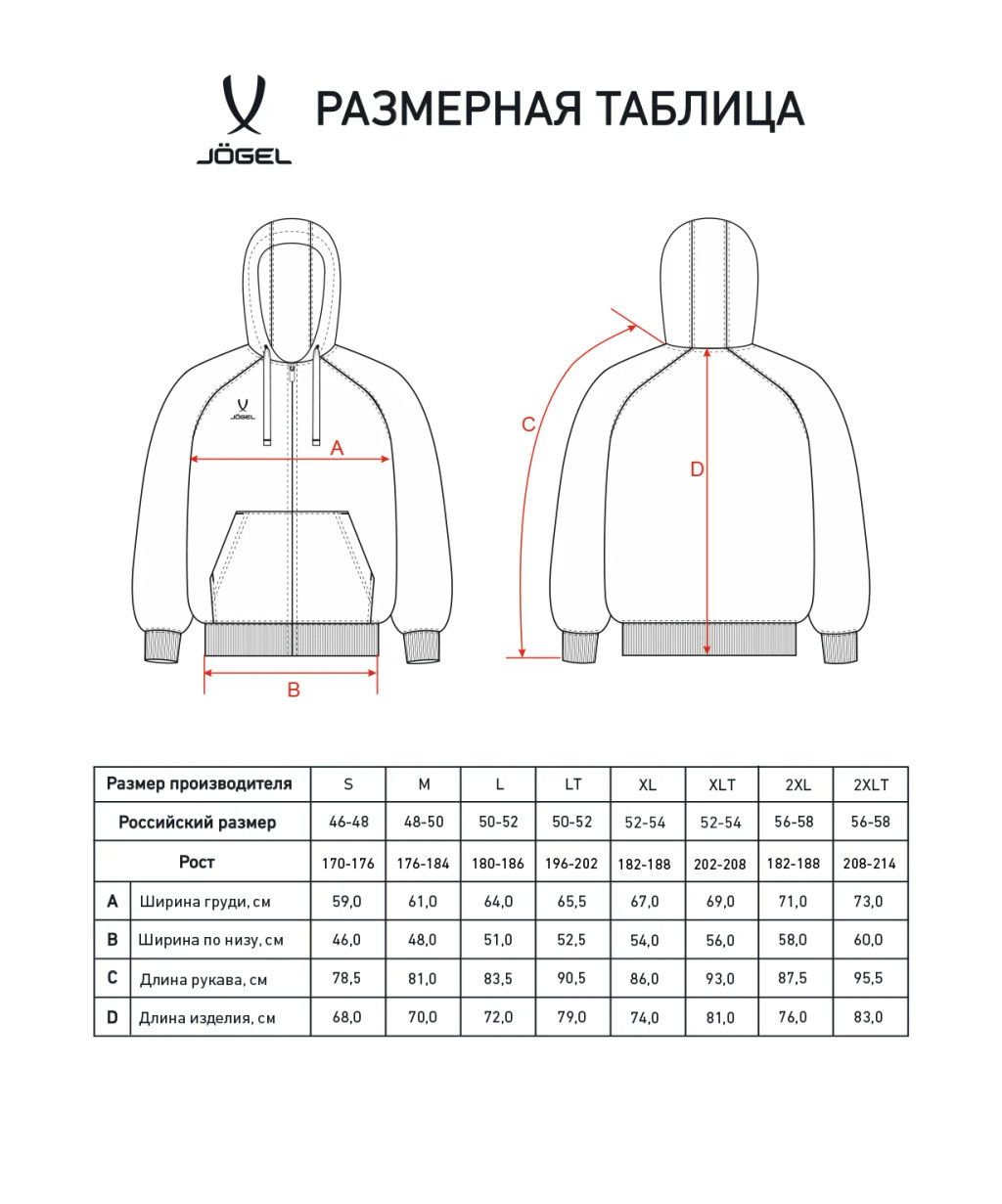 Худи JOGEL ESSENTIAL Club reglan Cotton Zip Hoodie Z4, темно-синий  фото 8