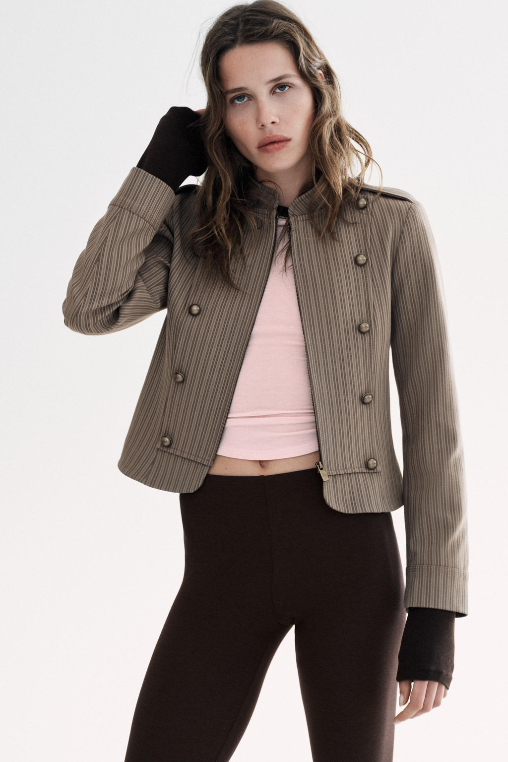 STRIPED FITTED BLAZER - Zara фото 2