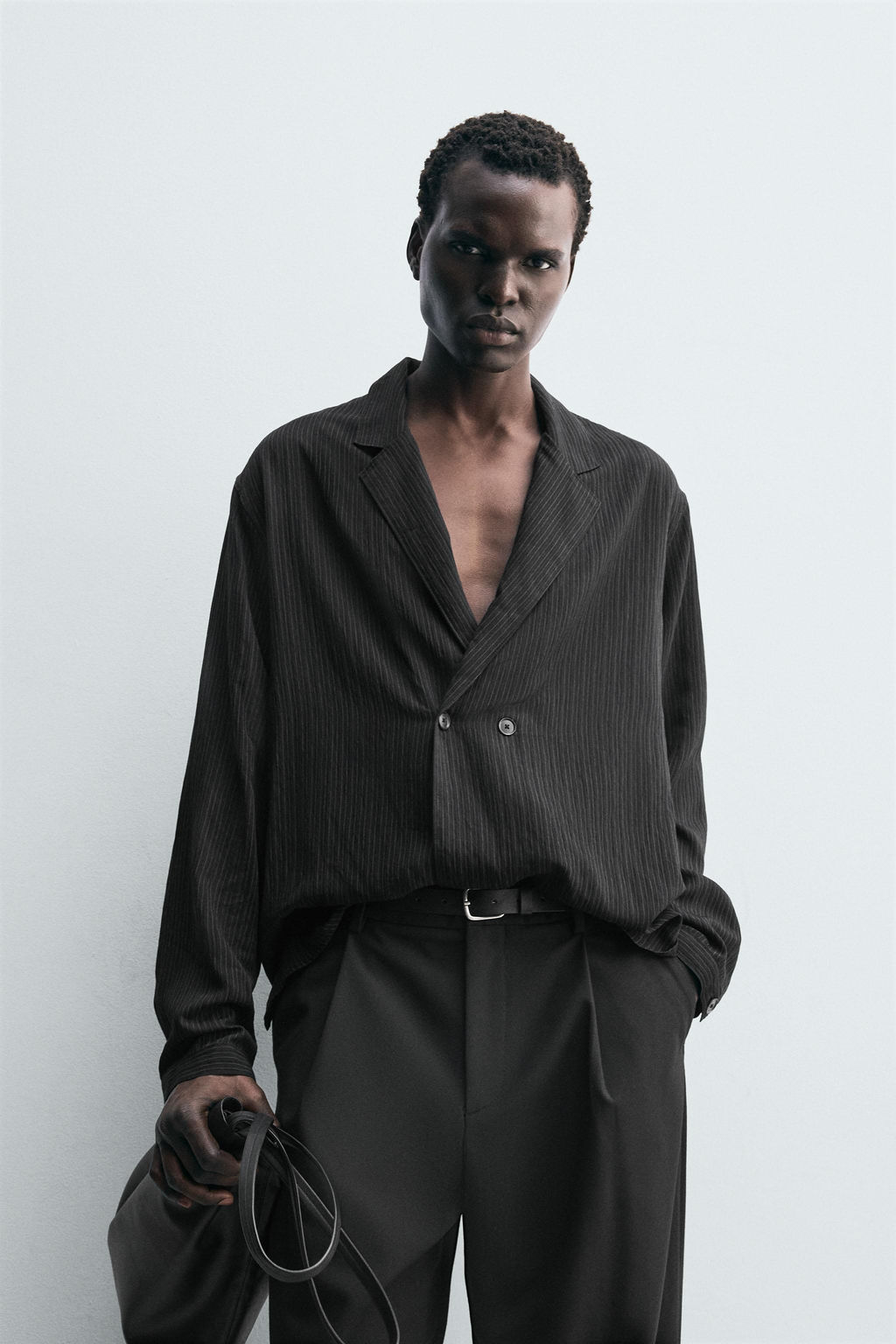 STRIPED KIMONO SHIRT - Zara фото 2