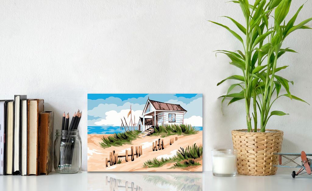 ФРЕЯ PNB/PS-093 Набор для раскрашивания по номерам 30 х 20 см Рыбацкий домик  фото 6