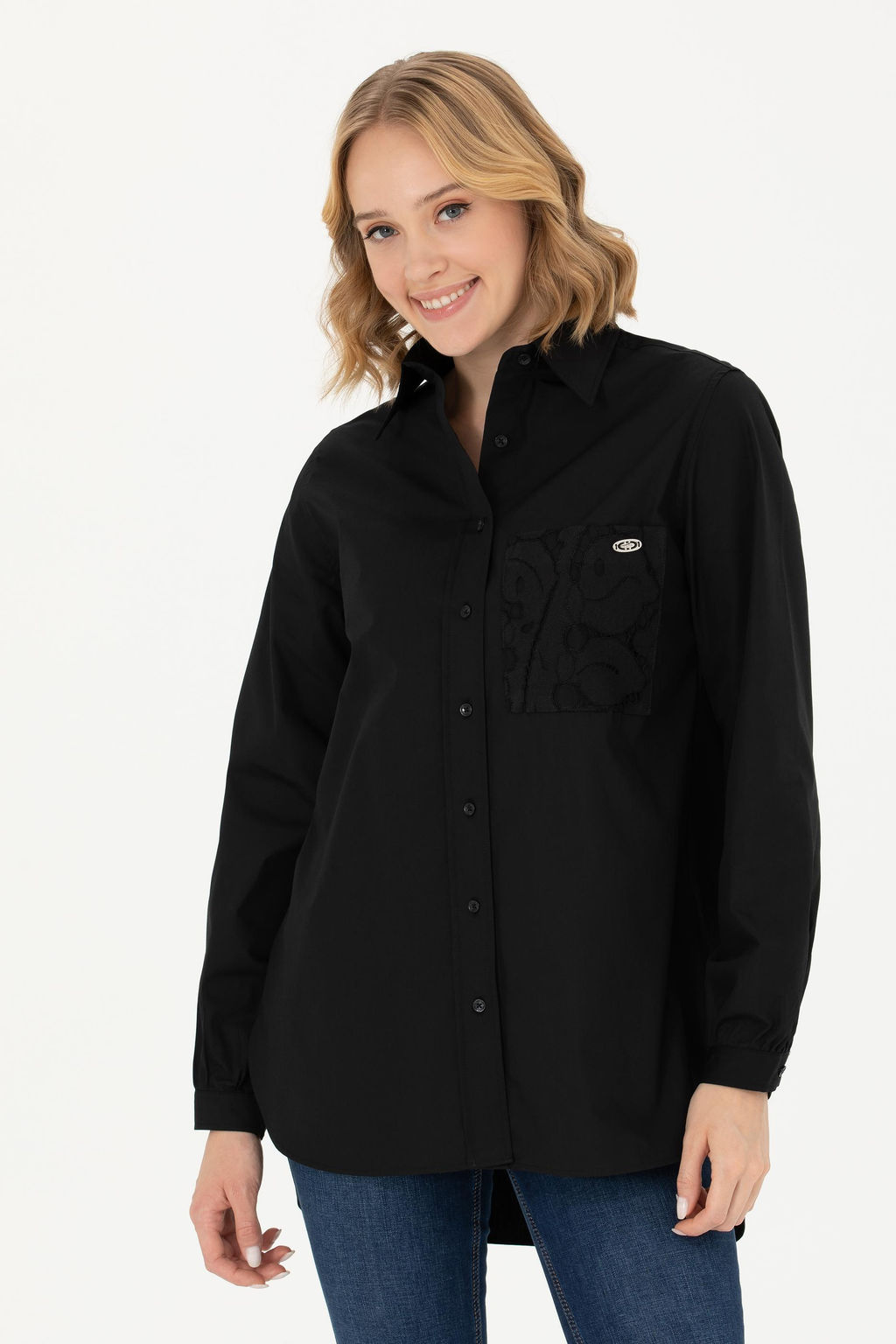 U. S. Polo Assn Женская черная рубашка с длинным рукавом - U.s. polo assn фото 15