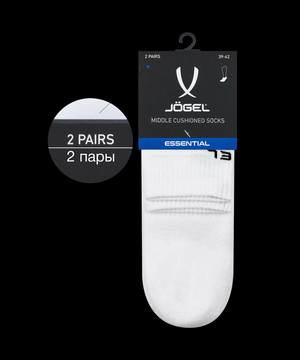 Носки средние JOGEL ESSENTIAL Mid Cushioned Socks, белый  фото 8