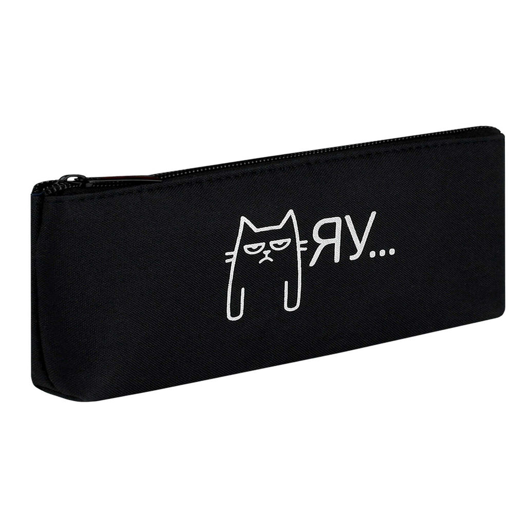 Пенал школьный Феникс+, арт.72210/ 48 МЯУ (без наполнения, 19х9х2 см, полиэстер, молния, шелкография