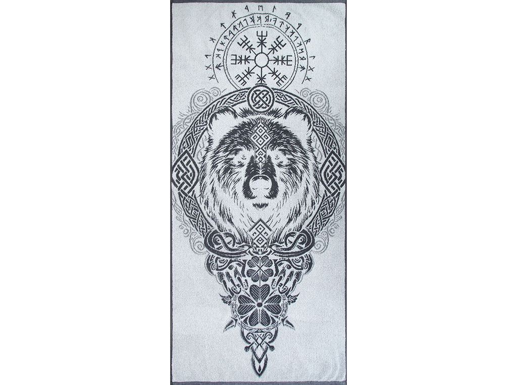 Полотенце махровое 6с102.411ж1 Тотем МЕДВЕДЬ(антрацит) 67х150см