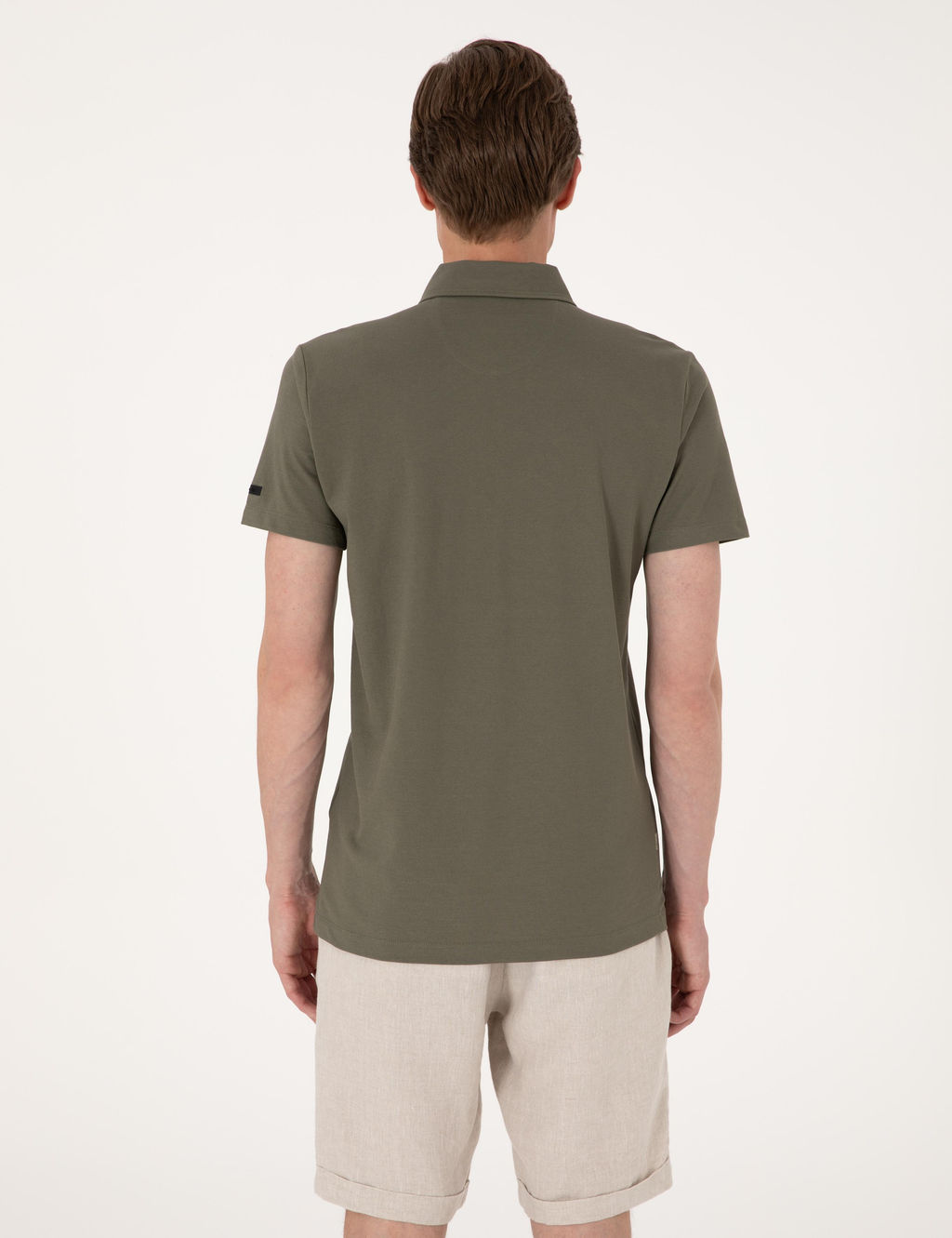 Haki Ultralight Kuma_ Slim Fit Polo Yaka Ti__rt