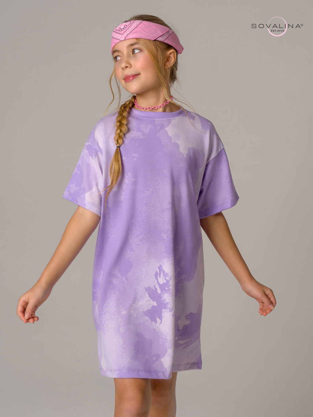 Платье Teen тайдай лаванда - Sovalina фото 7