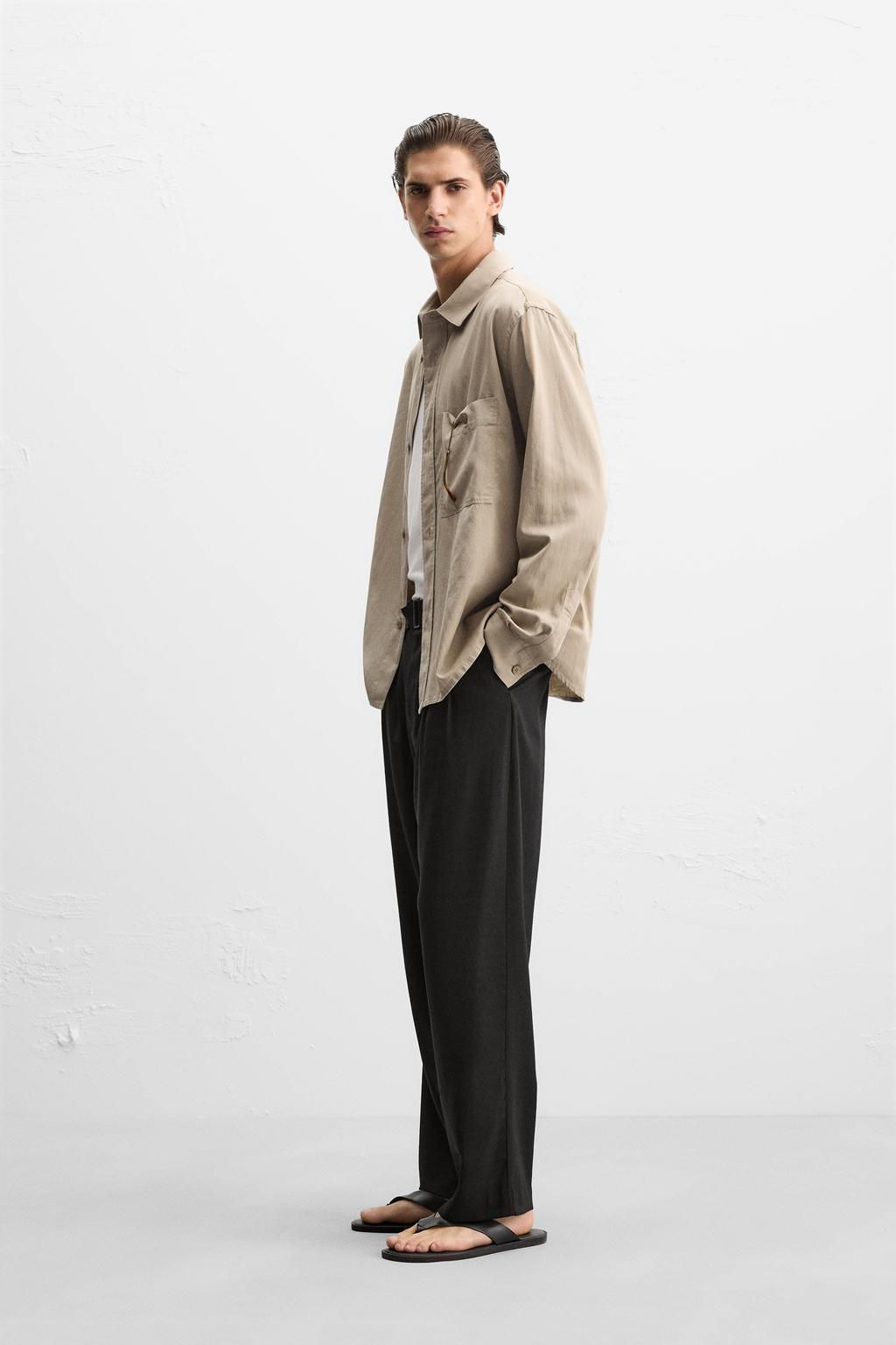 PLEATED TROUSERS WITH BELT - Zara фото 4