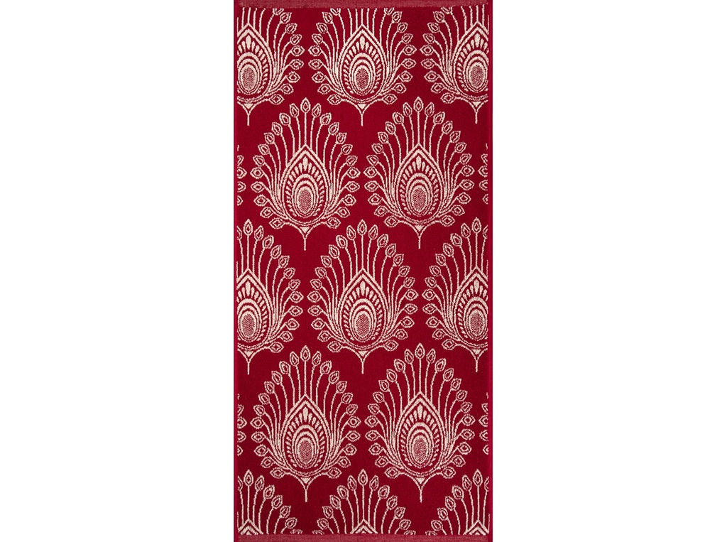 6с102.411ж1 Павлиний глаз (бордо) Полотенце махровое 67х150см