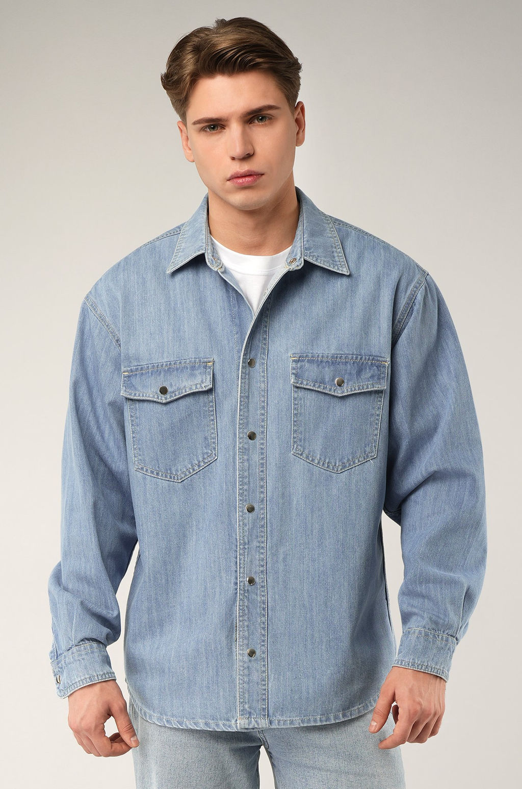 Мужская джинсовая рубашка Happyfox