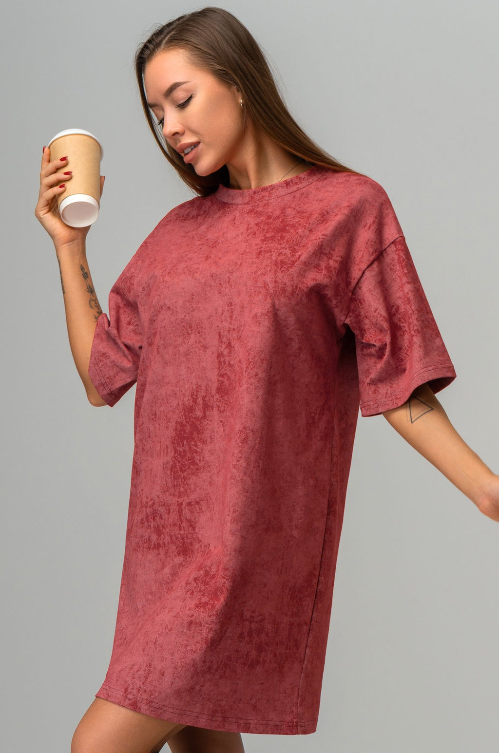 Женское платье-футболка оверсайз Happyfox - Happy fox фото 6