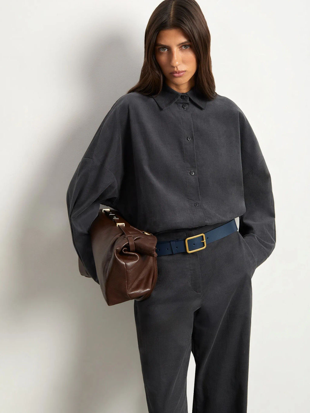 ЕМКА / Уютная рубашка из хлопкового вельвета - Emka фото 4