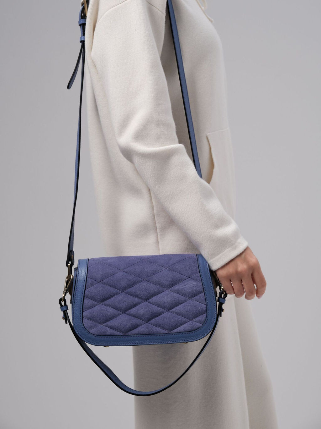 Сумка замшевая Deboro 30791 сиреневый закат