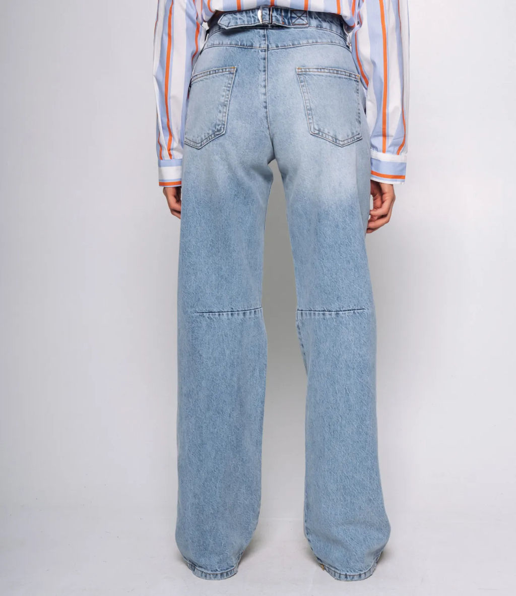 Джинсы #БШ2212, голубой