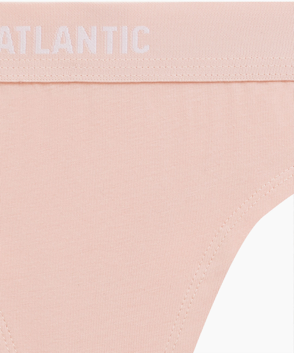 ATLANTIC 3CLP-013 Трусы стринги String - набор 3 шт. персиковый + песочный + светло-бежевый  фото 6