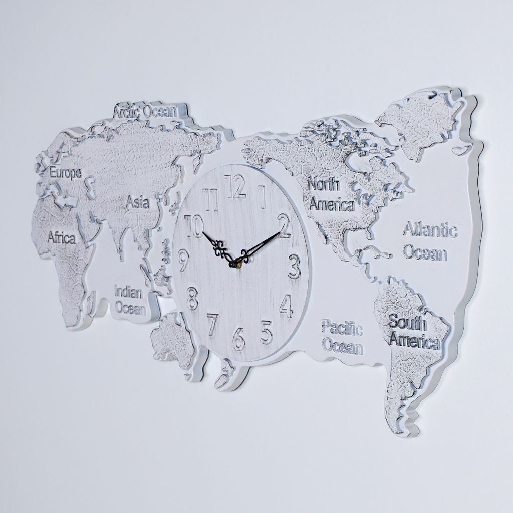 Часы настенные Карта мира 80x40 см / 8456A /уп 6/ - ГалеонТрейд фото 3
