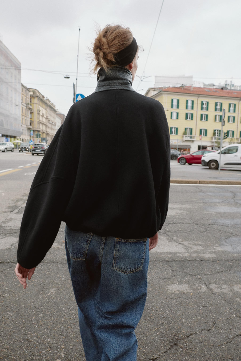BALLOON BOMBER JACKET WITH CONTRAST WOOL COLLAR - Zara фото 8
