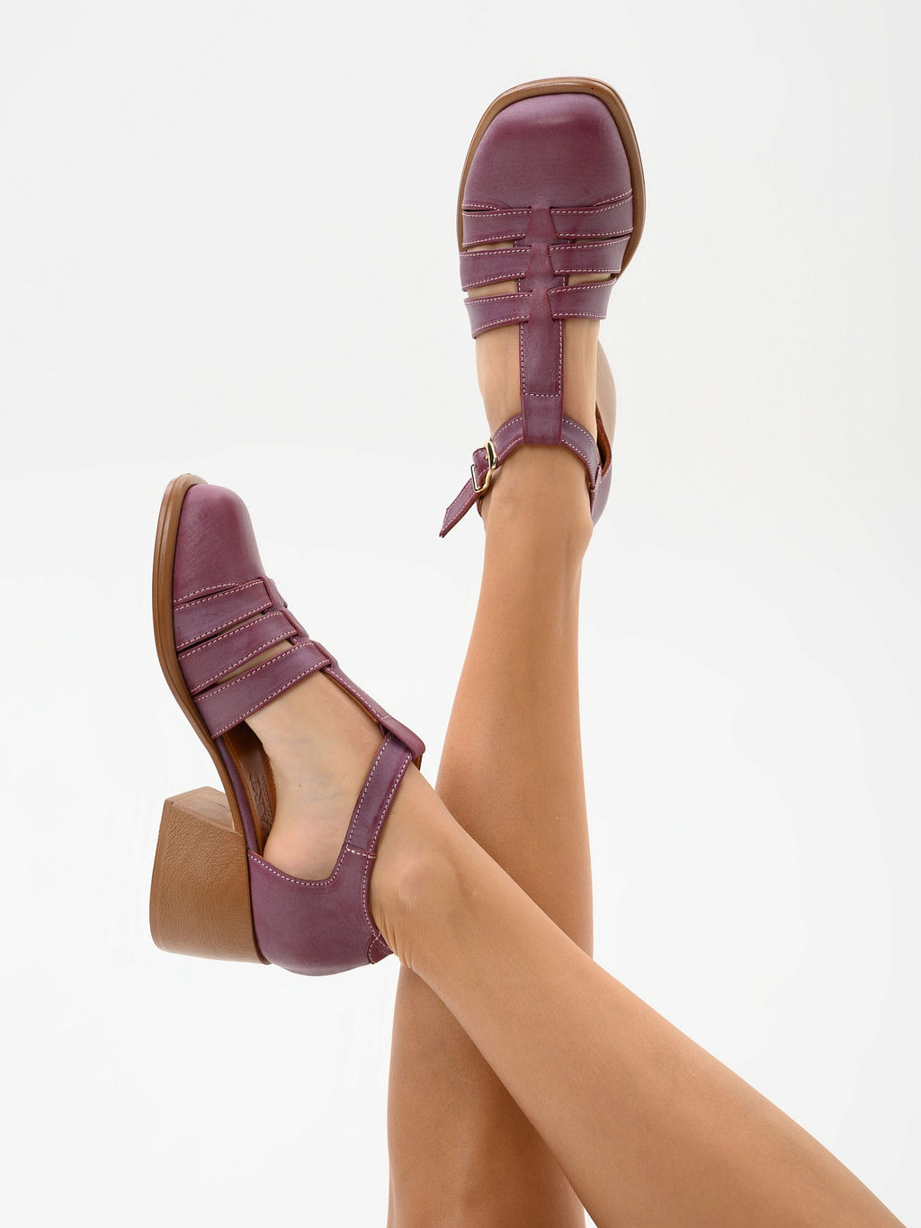 Босоножки 5036.23663bе.Вакса бордо+коричневый