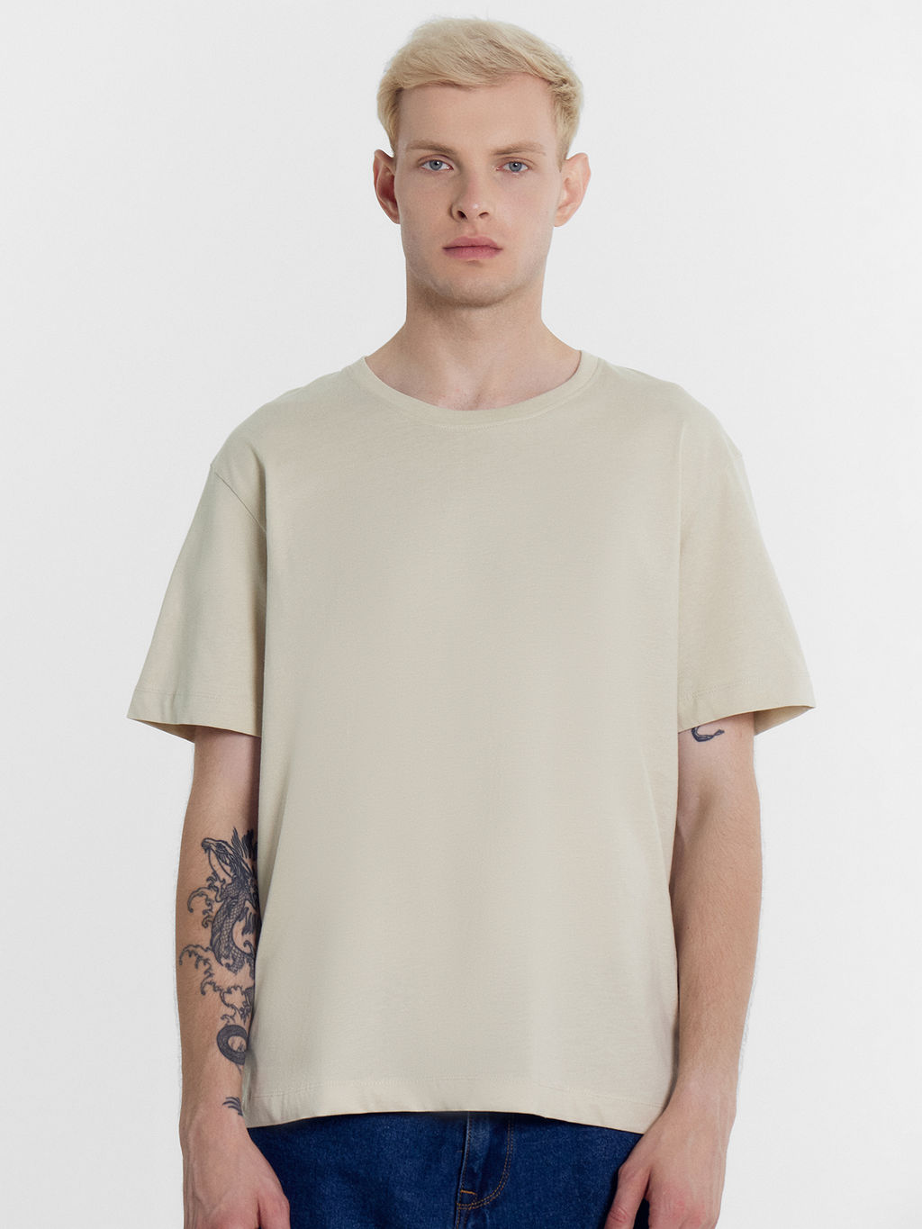 Футболка мужская в бежевом цвете холодный бежевый 111877 - Mark formelle фото 2