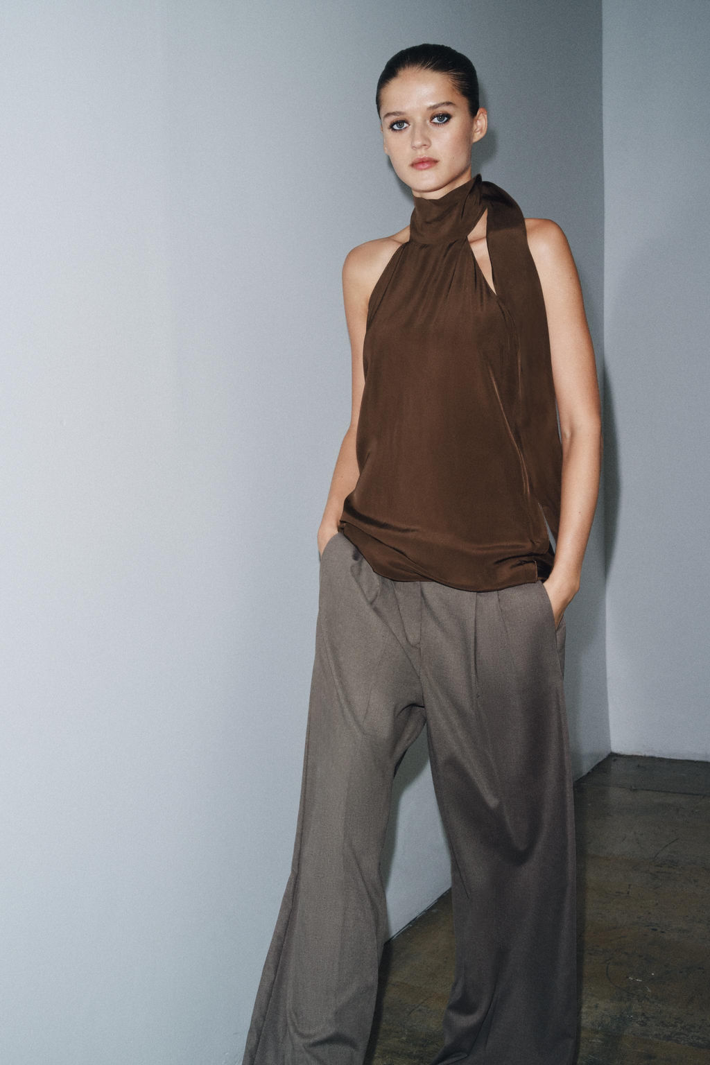 WIDE-LEG TROUSERS WITH DARTS ZW COLLECTION - Zara фото 10