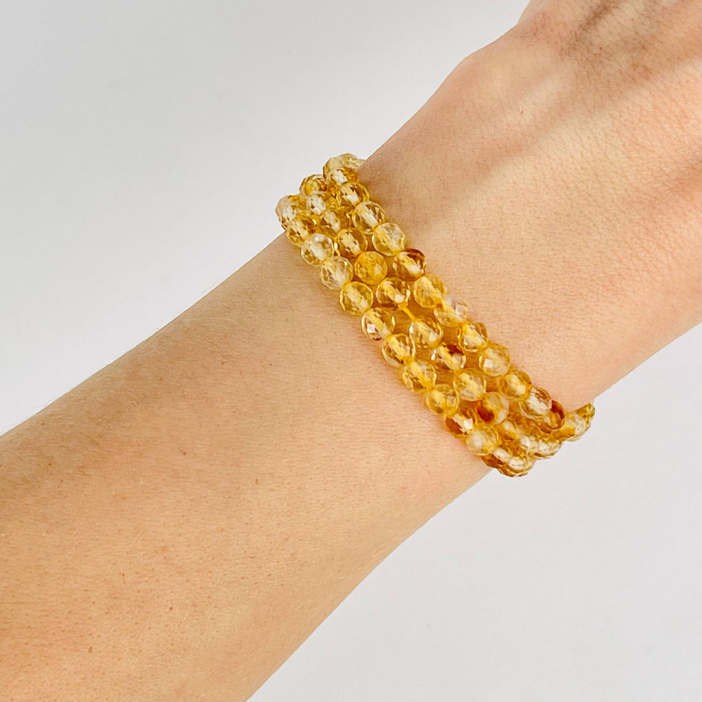 Бусины для украшений из Цитрина (86 бусин) 39 см