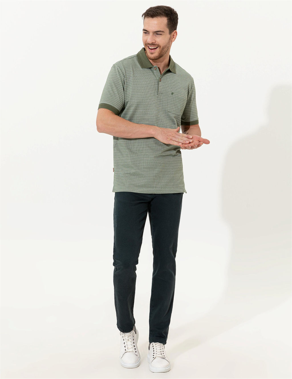 Haki Regular Fit Polo Yaka Ti__rt - Pierre cardin фото 4