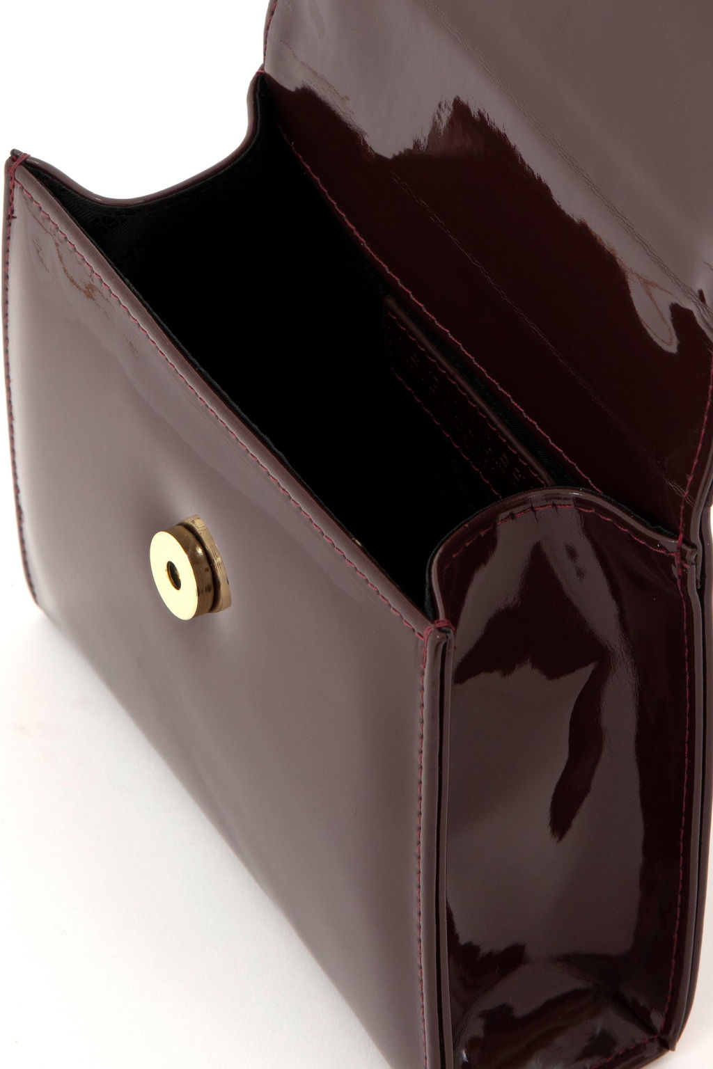 Женская бордово-красная сумка из лакированной кожи - U.s. polo assn фото 7
