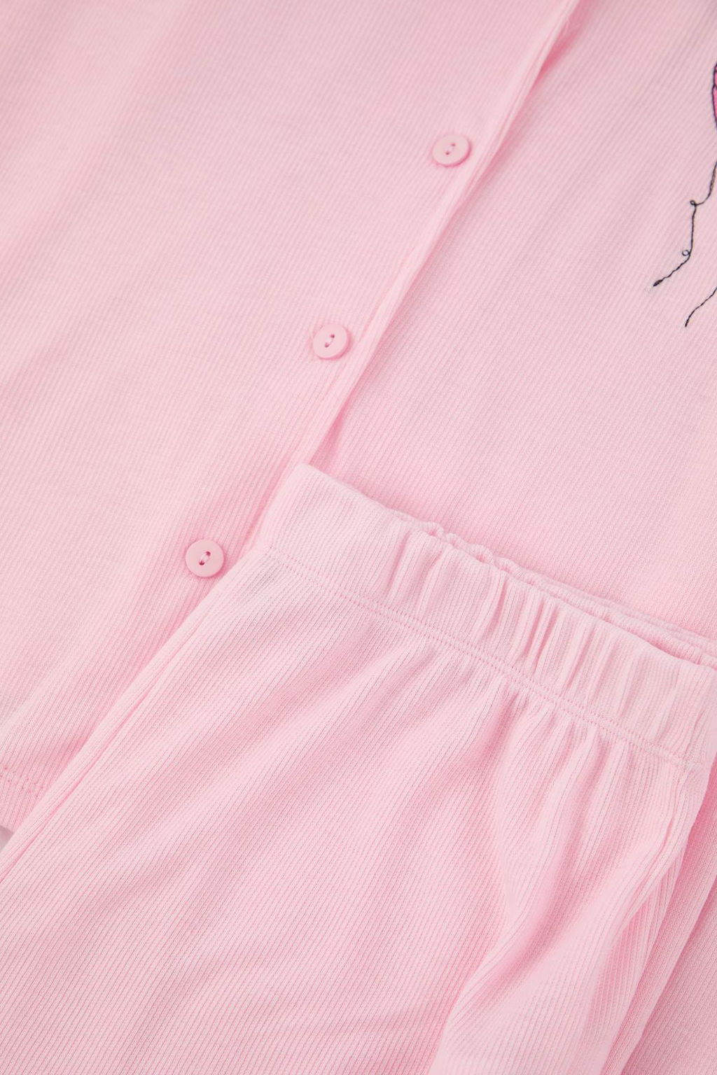 Pembe Kalp Bask?l? Fitilli Orme Pijama Tak?m? THMAW26PT00155 - Trendyolmilla фото 7