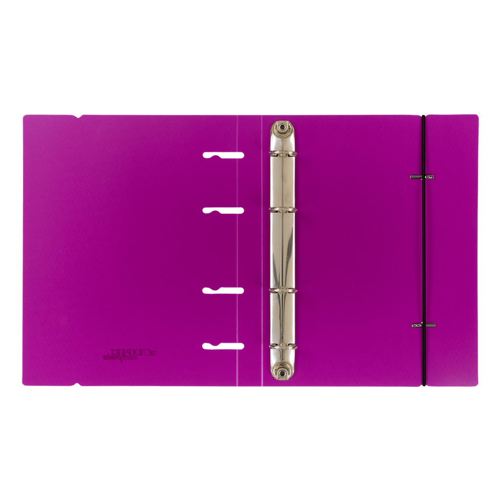 Expert Complete PRISMA NEON Папка-обложка для сменного тетрадного блока на 4 кольцах A5+ 700 мкм 20 мм эффект 3D 1 шт. d - 20 мм пурпурный EC21140022