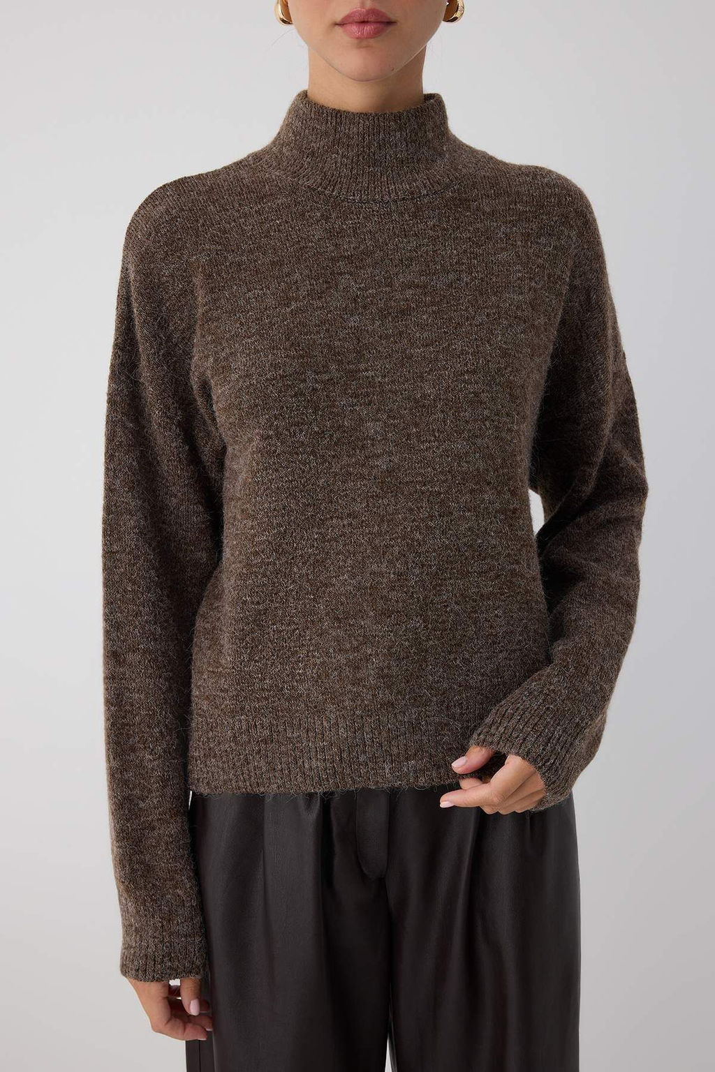 Wardrobe Essentials Vizon Alpaka Yun Kar?s?ml? Premium Iplik Genis Kal?p Triko Kazak |TWOAW26KZ00079