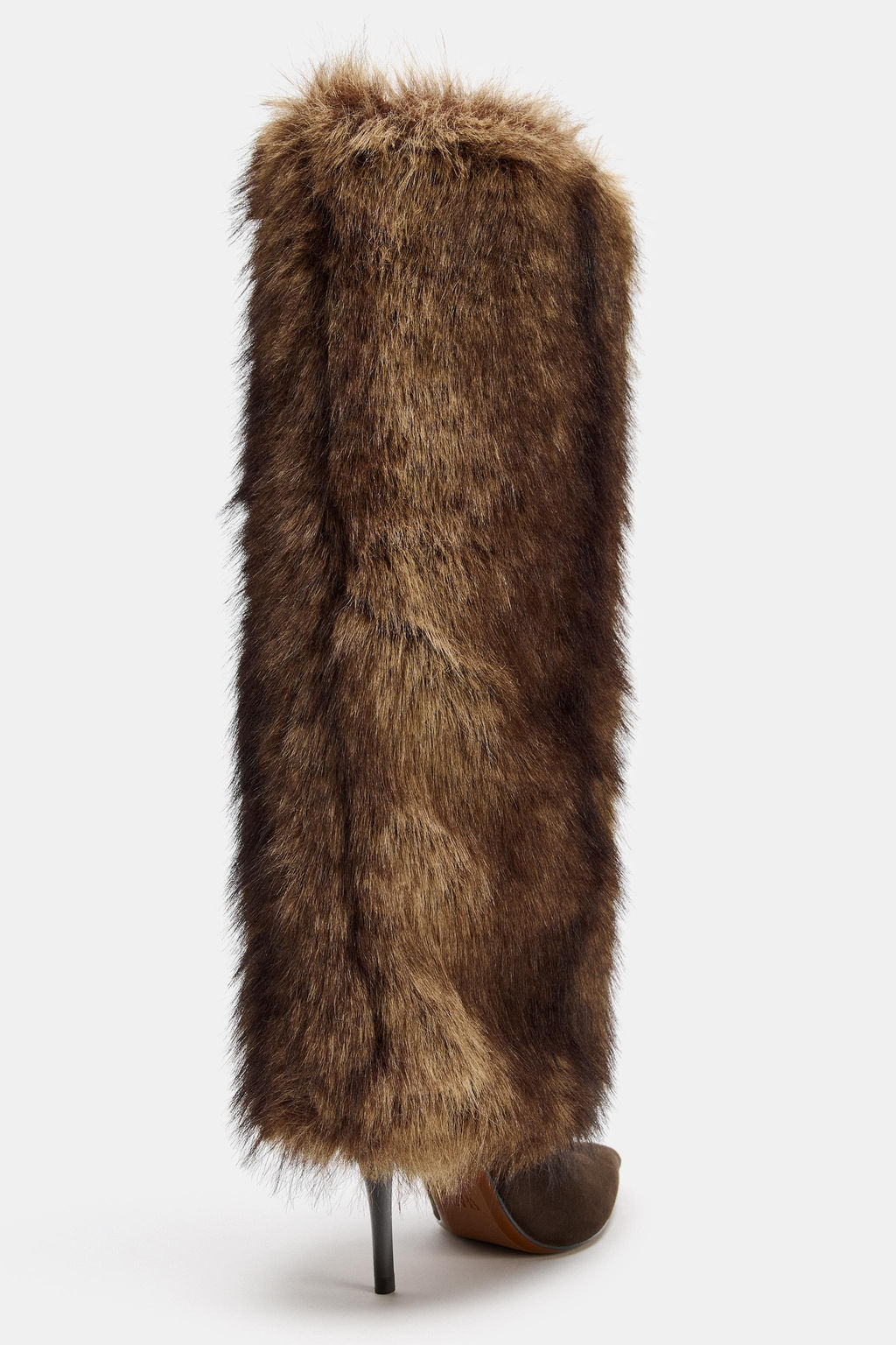 FAUX FUR HEELED BOOTS - Zara фото 10