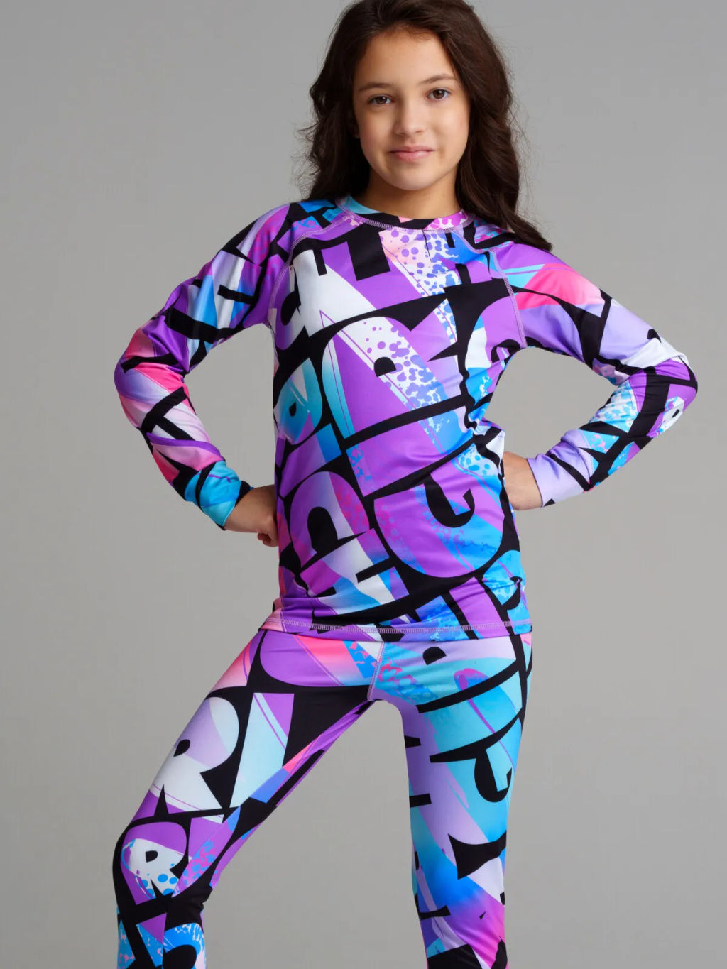 32321464 Термокомплект трикотажный для девочек: брюки, толстовка для эпизодического использования