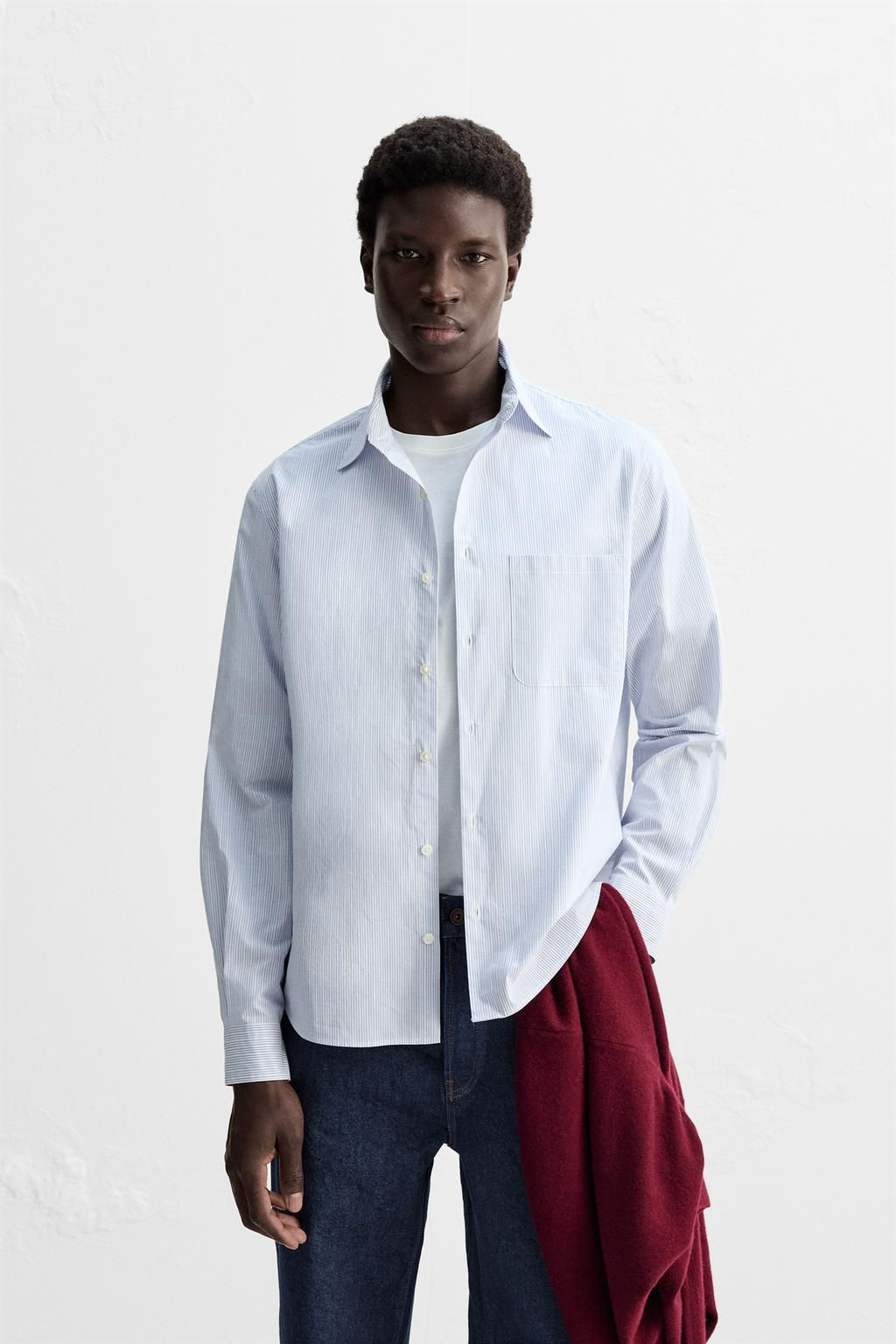 STRIPED POPLIN SHIRT - Zara фото 2