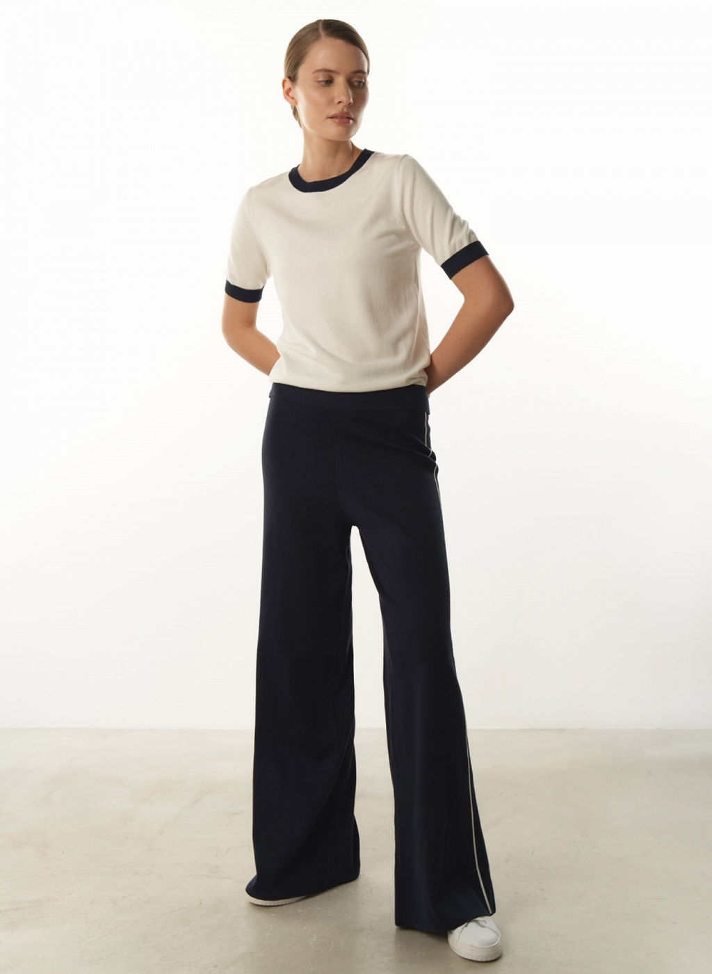 Conso/KJS 230737 - milk/dark blue Футболка Женская фото 3